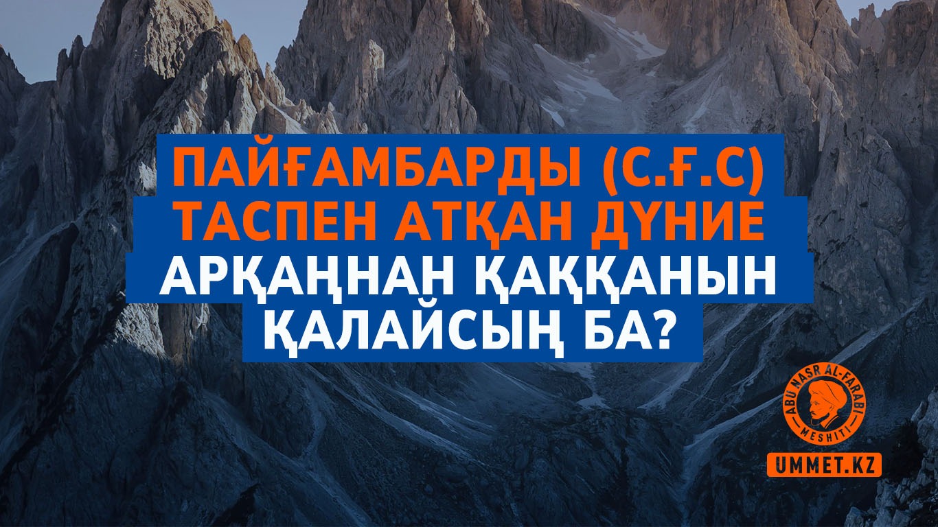 Пайғамбарды (с.ғ.с) таспен атқан дүние арқаңнан қаққанын қалайсың ба?