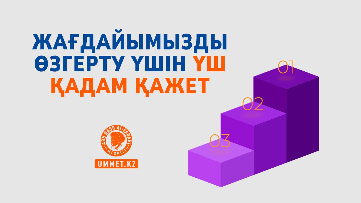 Жағдайымызды өзгерту үшін үш қадам қажет